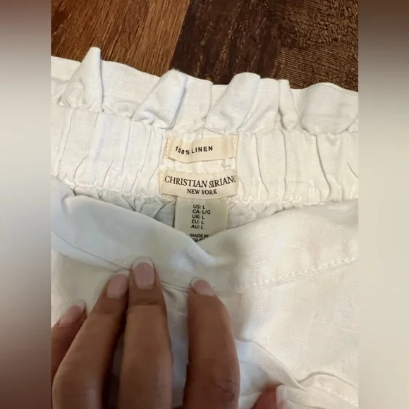 Christian Siriano Linen skort sz L - Picture 3 of 3